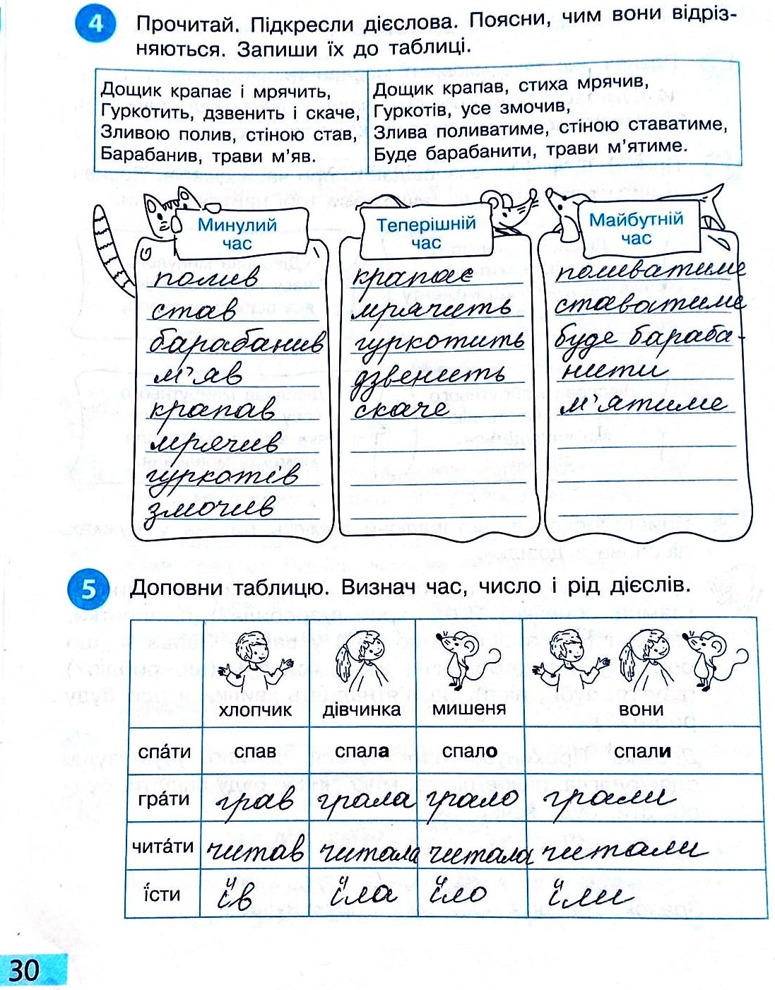 Сторінка 30 частина 2 гдз 3 клас робочий зошит українська мова Большакова