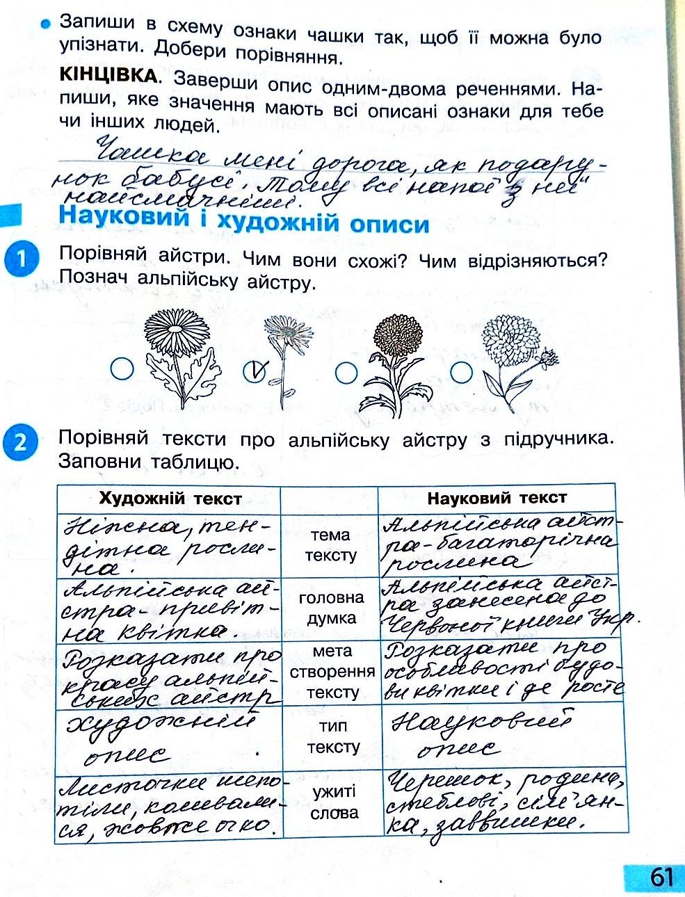 Сторінка 61 частина 2 гдз 3 клас робочий зошит українська мова Большакова