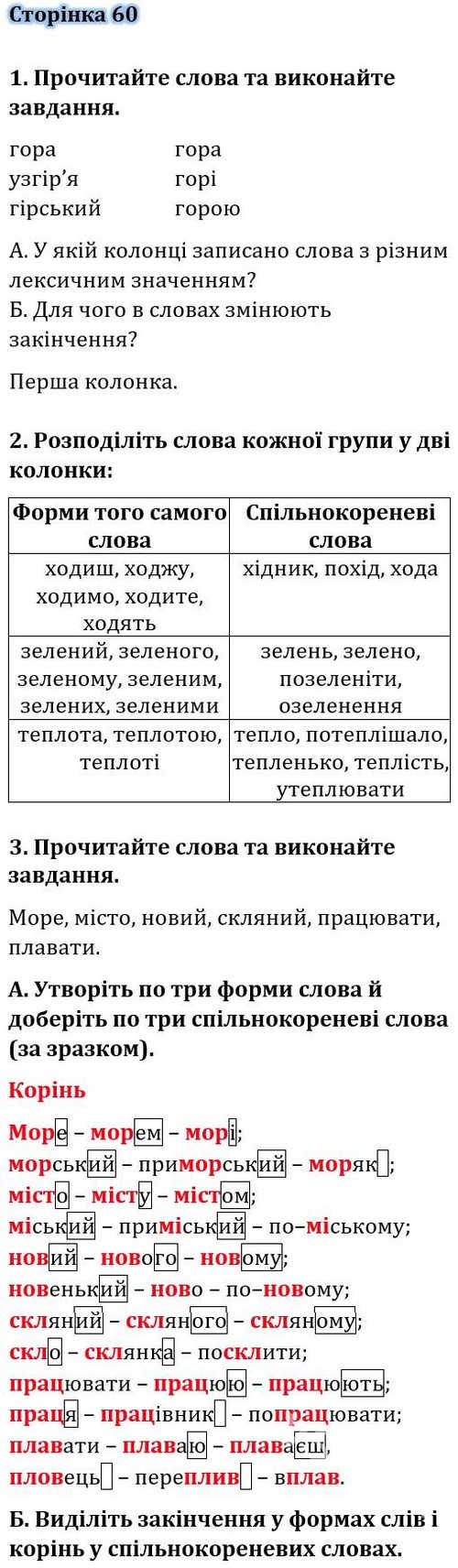 Сторінка 60 гдз 5 клас українська мова Авраменко 2022 НУШ