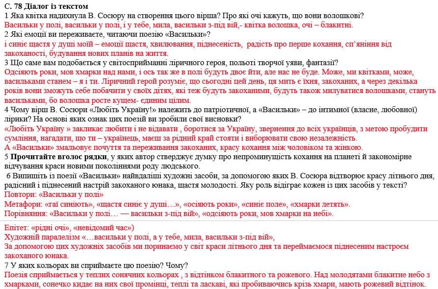 Сторінка 78 гдз українська література 8 клас Слоньовська О. В. 2021